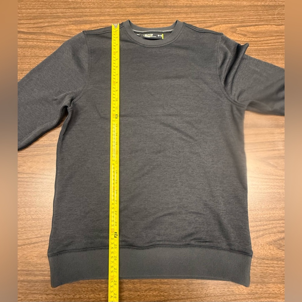 Under Armour Men's Size Small Dark Gray Crewneck Sweater Heat Gear - Picture 4 of 5